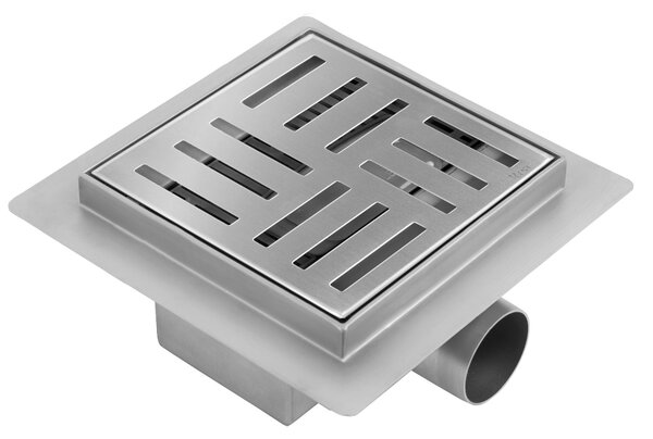 Odtokový žlab REA CROSS 150x150 Nickel Brush