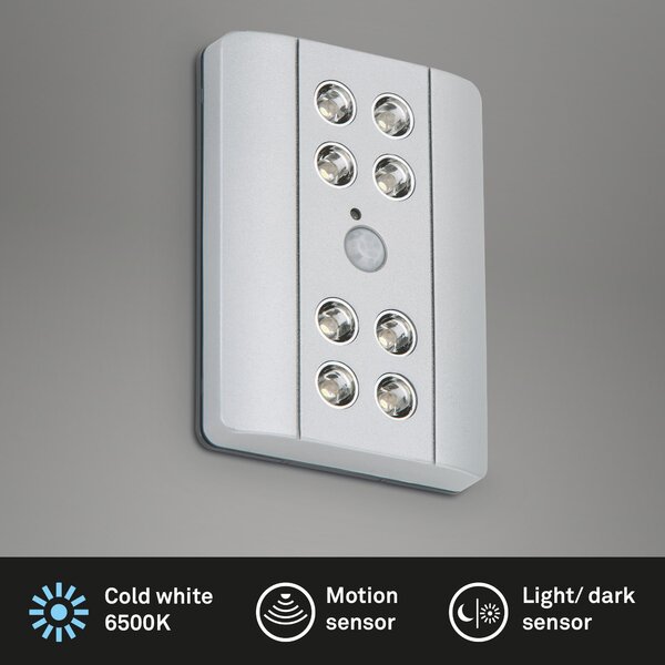 BRI 2255-081 LED Lero Indoor 11,6 cm 8x0,08W 7lm stříbrná - BRILONER