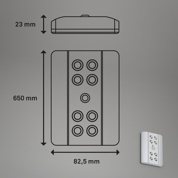BRI 2255-081 LED Lero Indoor 11,6 cm 8x0,08W 7lm stříbrná - BRILONER