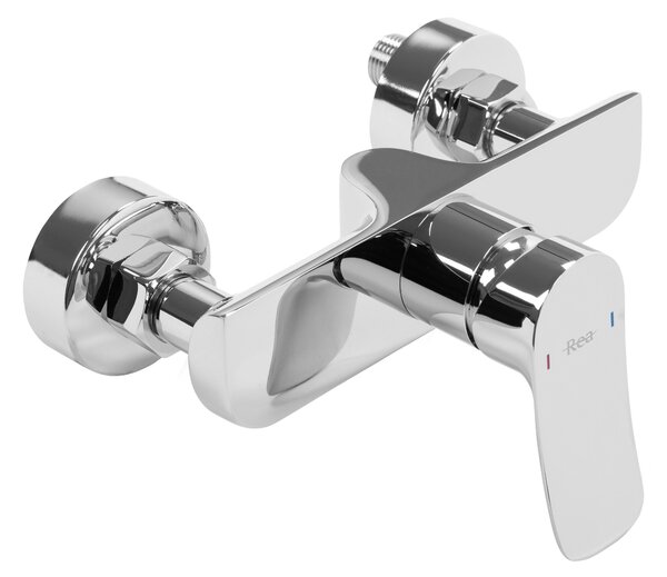 Rea Dart, nástěnná sprchová baterie 150 mm s ruční bodovou sprchovou soupravou, chromová, REA-B3303
