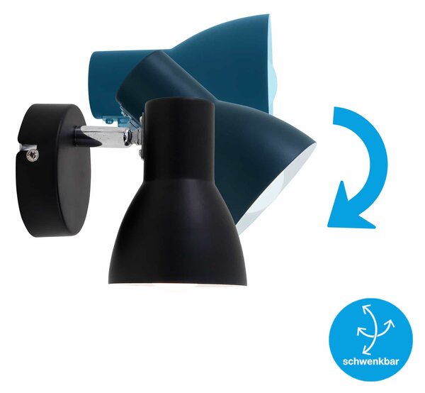 BRI 2860-015 Bodové svítidlo 13 cm 1x E14 25W černá - BRILONER