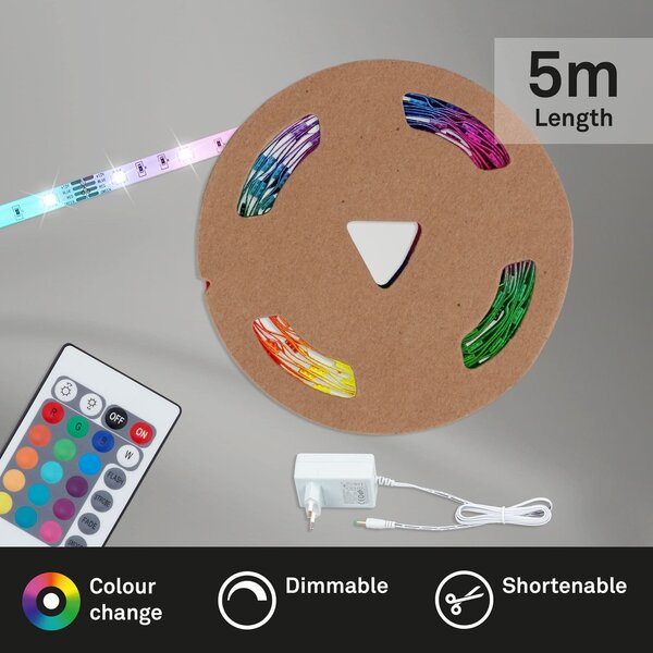 BRILO 2067-150 RGB LED pásek 500 cm bílé - BRILO