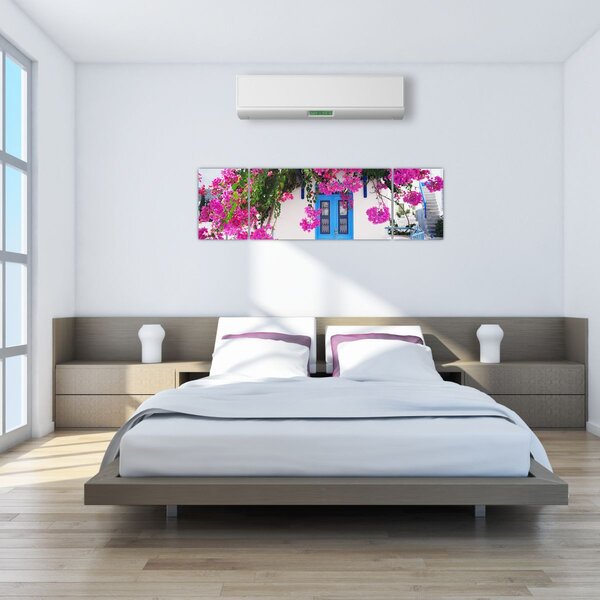 Obraz - Tradiční řecký dům (170x50 cm)