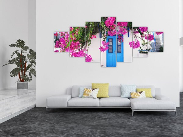 Obraz - Tradiční řecký dům (210x100 cm)