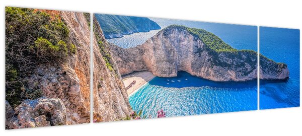Obraz - Pláž Navagio, Řecko (170x50 cm)