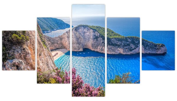Obraz - Pláž Navagio, Řecko (125x70 cm)