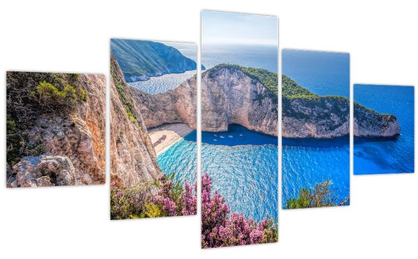 Obraz - Pláž Navagio, Řecko (125x70 cm)