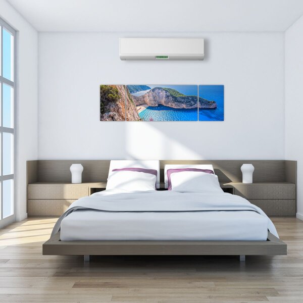 Obraz - Pláž Navagio, Řecko (170x50 cm)