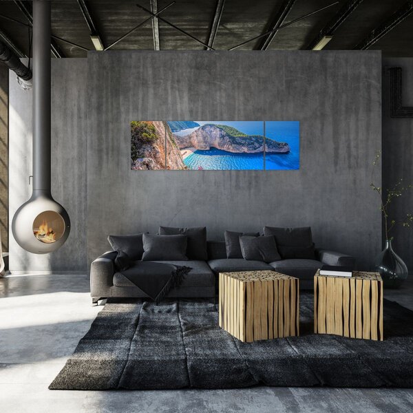 Obraz - Pláž Navagio, Řecko (170x50 cm)