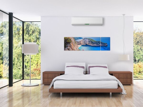 Obraz - Pláž Navagio, Řecko (170x50 cm)