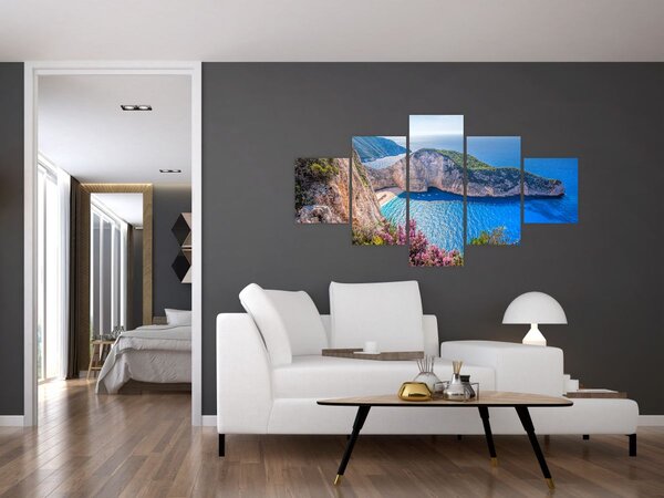 Obraz - Pláž Navagio, Řecko (125x70 cm)