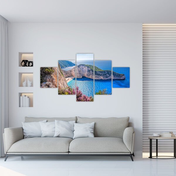 Obraz - Pláž Navagio, Řecko (125x70 cm)