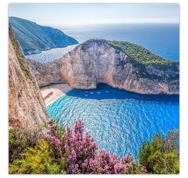 Obraz - Pláž Navagio, Řecko (30x30 cm)