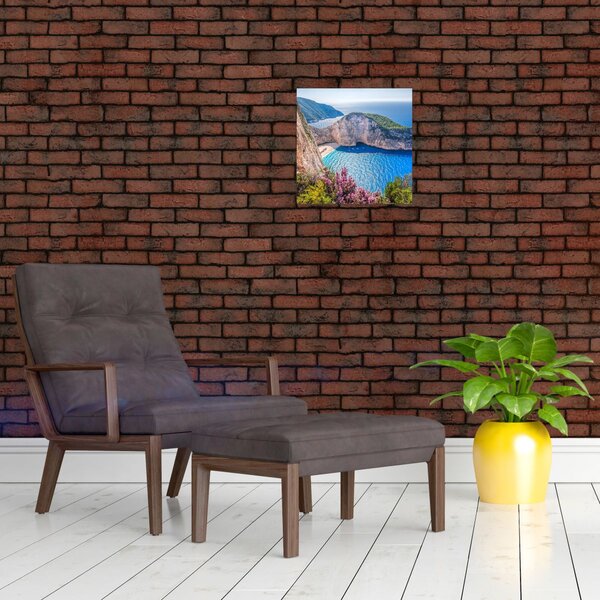 Obraz - Pláž Navagio, Řecko (30x30 cm)