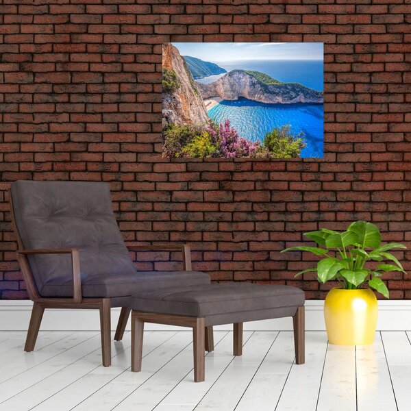 Obraz - Pláž Navagio, Řecko (70x50 cm)