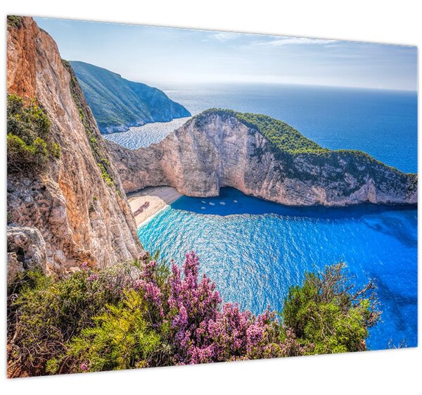 Obraz - Pláž Navagio, Řecko (70x50 cm)