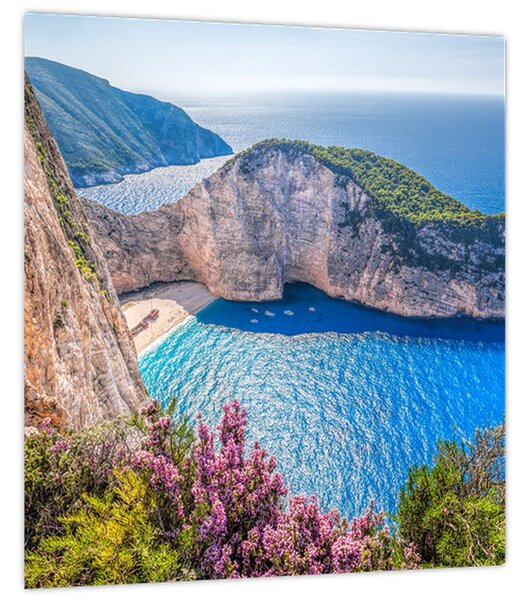 Obraz - Pláž Navagio, Řecko (30x30 cm)