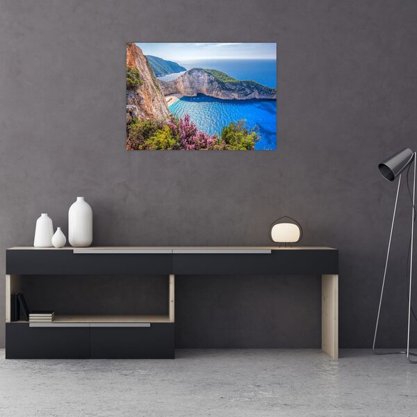 Obraz - Pláž Navagio, Řecko (70x50 cm)