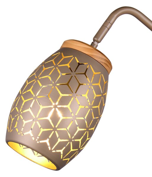 Stojací lampa BIDAR hnědá/přírodní