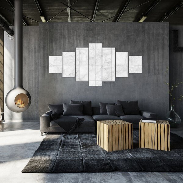 Obraz - Mramorové dlaždice (210x100 cm)