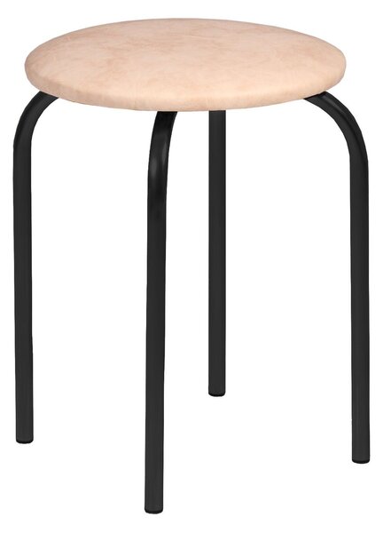 Kuchyňská stolička DOMINGA - béžová eko kůže / černá