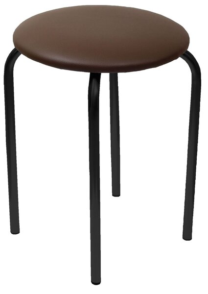Kuchyňská stolička DOMINGA - čokoládová eko kůže / černá