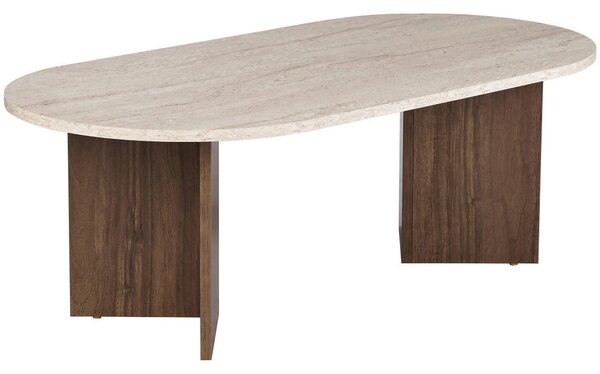 KONFERENČNÍ STOLEK, barvy vlašských ořechů, slonovinová, kompozitní dřevo, 119/40/60 cm MID.YOU - Online Only konferenční stolky, Online Only