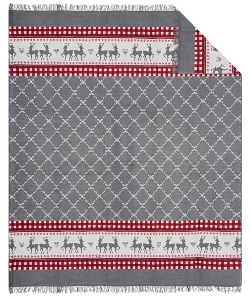 PLÉD, bavlna (recyklovaná), 180/220 cm X-Mas - Deky, Online Only