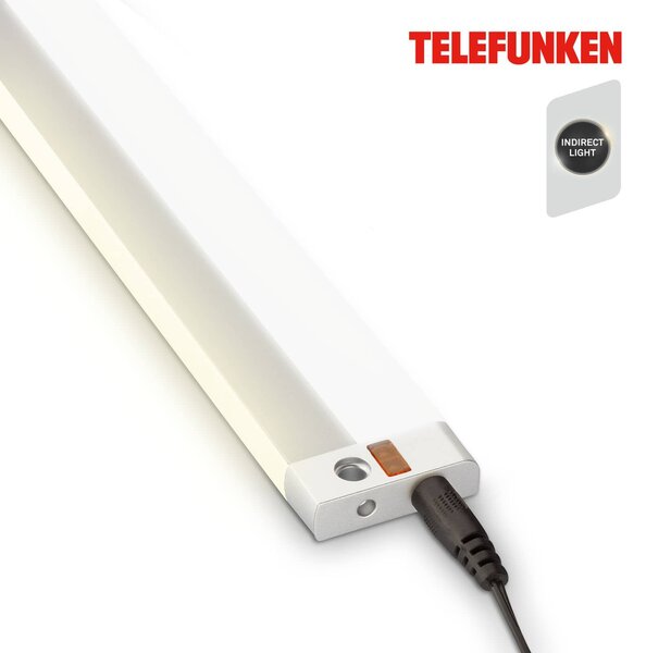 TF 202904TF TELEFUNKEN svítidlo pod skříňku s čidlem, 50 cm, 9 W, 700 lm, stříbrná - BRILONER
