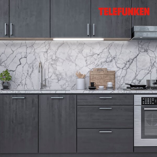 TF 202904TF TELEFUNKEN svítidlo pod skříňku s čidlem, 50 cm, 9 W, 700 lm, stříbrná - BRILONER