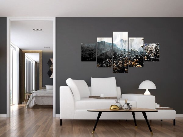 Obraz - Ilustrace divokých květin (125x70 cm)