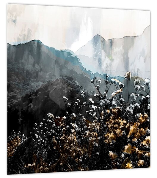 Obraz - Ilustrace divokých květin (30x30 cm)