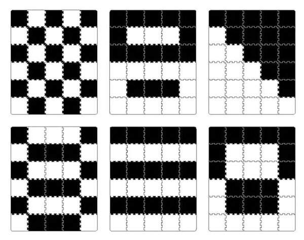 KINDERKRAFT - Pěnové puzzle LUNO 30ks černá/bílá