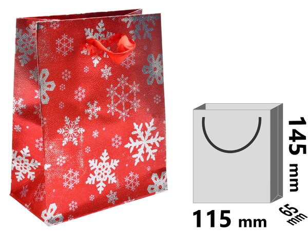 Vánoční dárková taštička s vločkami