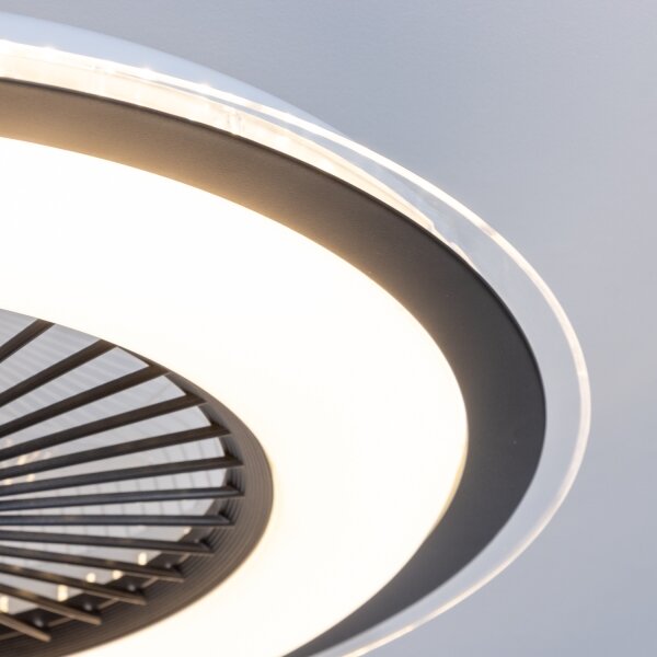 Brilagi - LED Stmívatelné svítidlo s ventilátorem RONDA LED/48W/230V černá + DO
