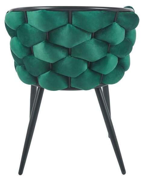 Designová jídelní židle EVANDOR - zelená / černá