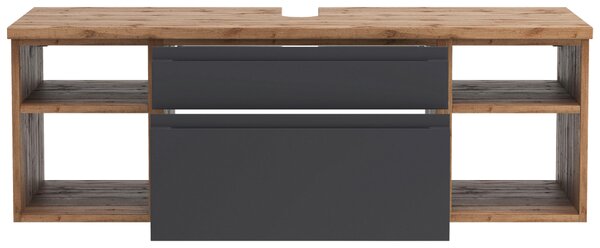 SKŘÍŇKA POD UMYVADLO, dub wotan, 120/41/47 cm Held - Koupelnové série, Online Only