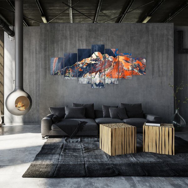 Obraz - Ilustrace potníků (210x100 cm)