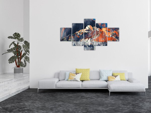 Obraz - Ilustrace potníků (125x70 cm)