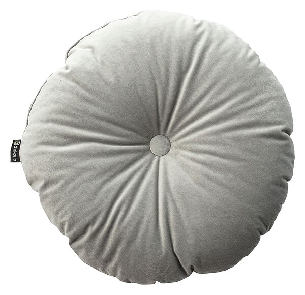 Sametový polštář s knoflíkem barva šedá látka lesklé, sametová