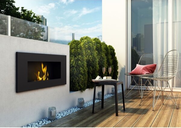 Kratki DELTA2/CZARNY/TUV - Vestavěný BIO DELTA2 krb 40x90 cm 2kW černá