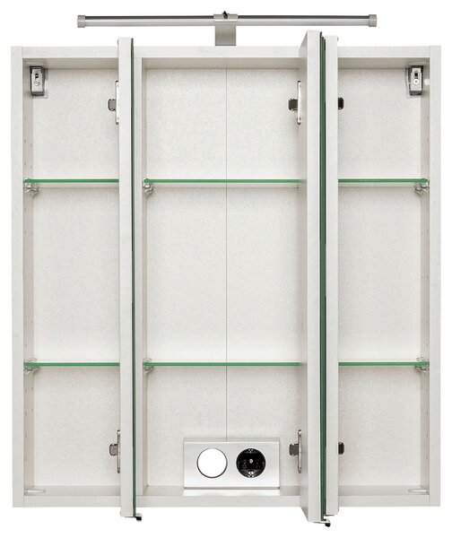 ZRCADLOVÁ SKŘÍŇKA, bílá, bílá, 60/64/20 cm Held - Koupelnové série, Online Only