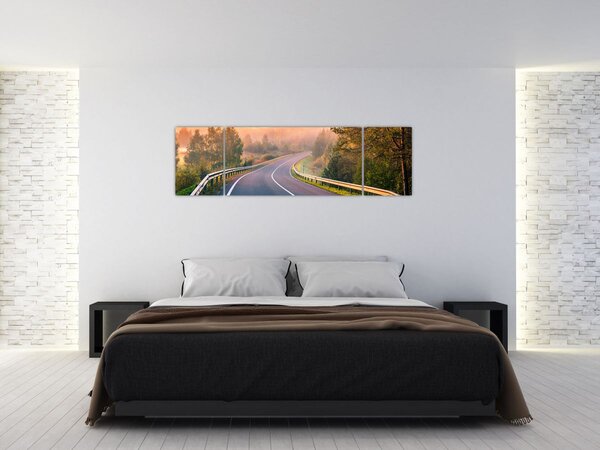 Obraz - Cesta při východu slunce (170x50 cm)