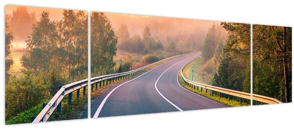 Obraz - Cesta při východu slunce (170x50 cm)