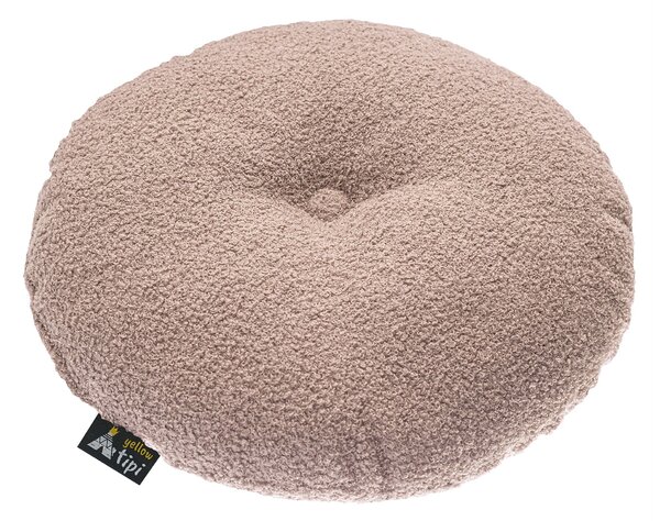 Sametový polštář s knoflíkem barva růžová látka pletený vzor