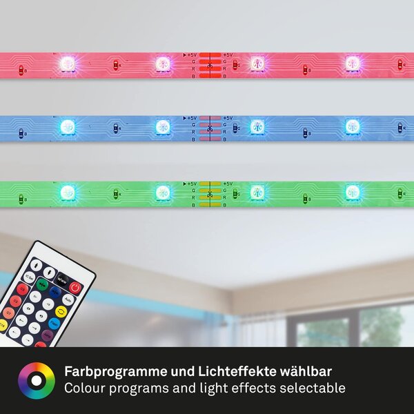 BRILO 2267-150D RGB LED pásek 500 cm 0,12W bílé - BRILO