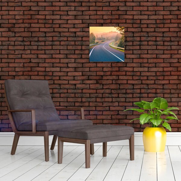 Obraz - Cesta při východu slunce (30x30 cm)