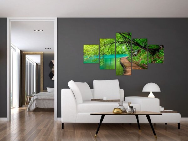Obraz - Plitvická jezera (125x70 cm)