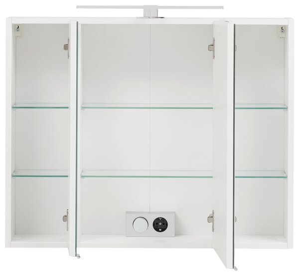 ZRCADLOVÁ SKŘÍŇKA, bílá, bílá, 80/64/20 cm Held - Koupelnové série, Online Only