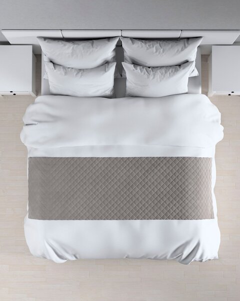 Hotelový přehoz – běhoun Velvet 60x200 cm barva šedá látka lesklé, sametová